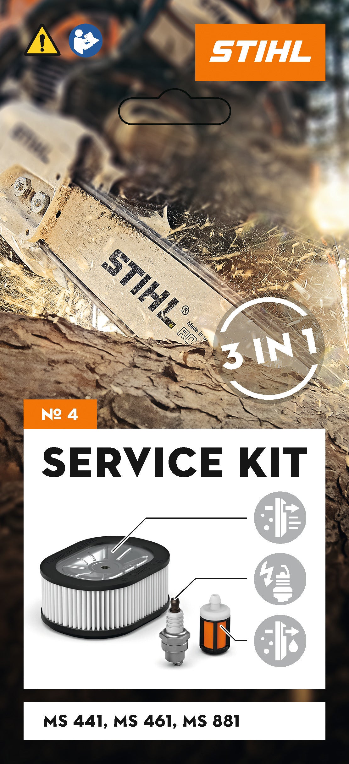 Stihl Service Kit 4: MS 441, MS 461 & MS 881 - 1124-007-4102