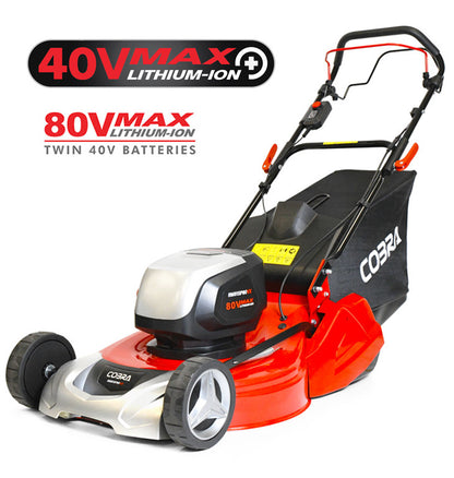 Cobra RM51SP80VX 20" Twin 40V Max+ Cordless Rear Roller Lawnmower