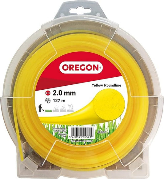 Oregon 2.0mm x 127m Yellow Round Strimmer Line